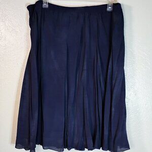 Westport Navy Blue Full Pleated Skirt –  Plus Size 2X – Flowy & Feminine